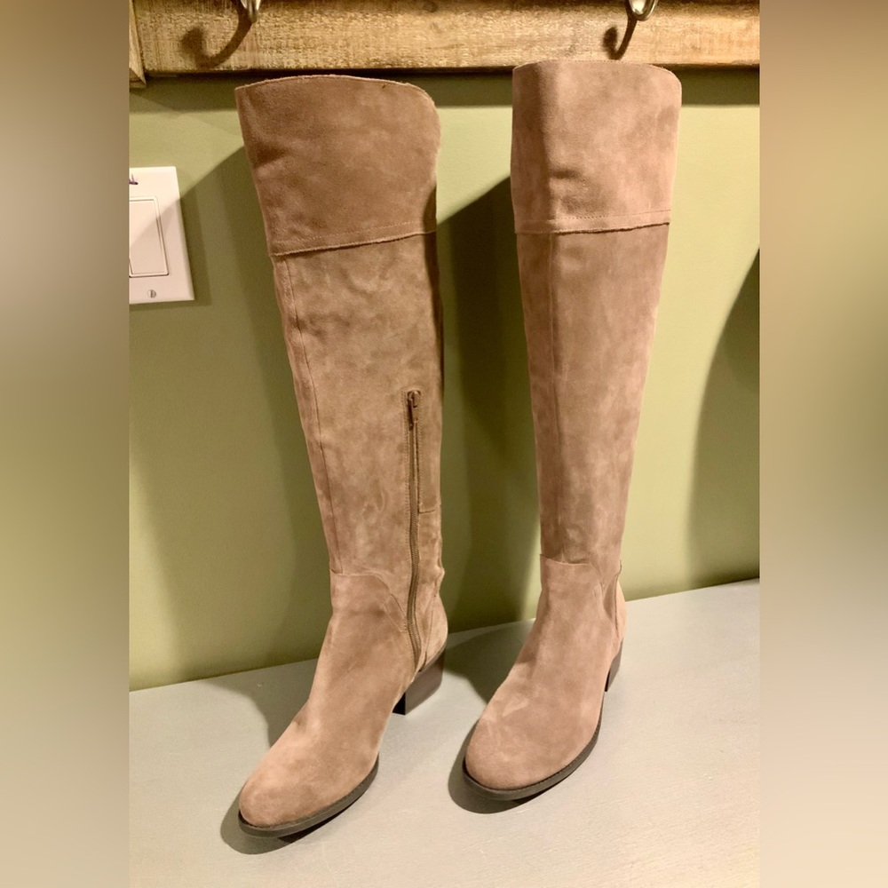 Vince Camuto Beige Suede Over the Knee Boots NWOT